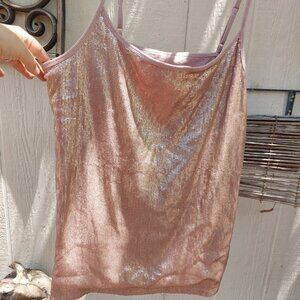 Soft Pink Sparkly Sequins Cami Top from Torrid Plus Size , Festival Party Blouse